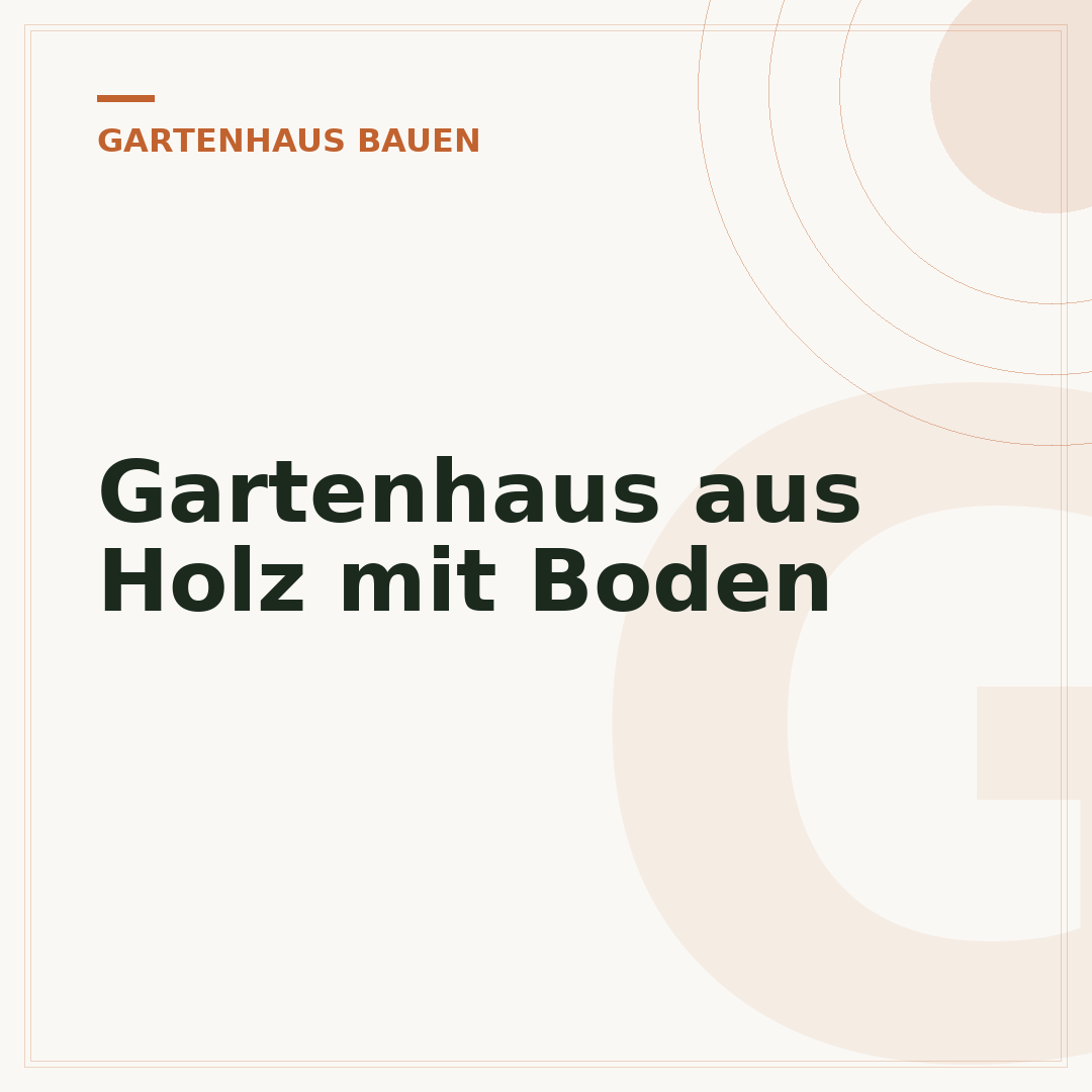 Gartenhaus aus Holz mit Boden