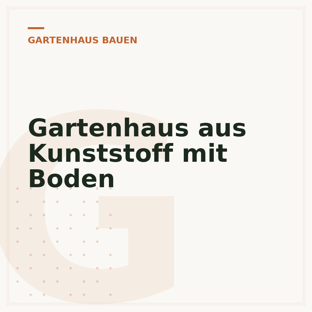 Gartenhaus aus Kunststoff mit Boden