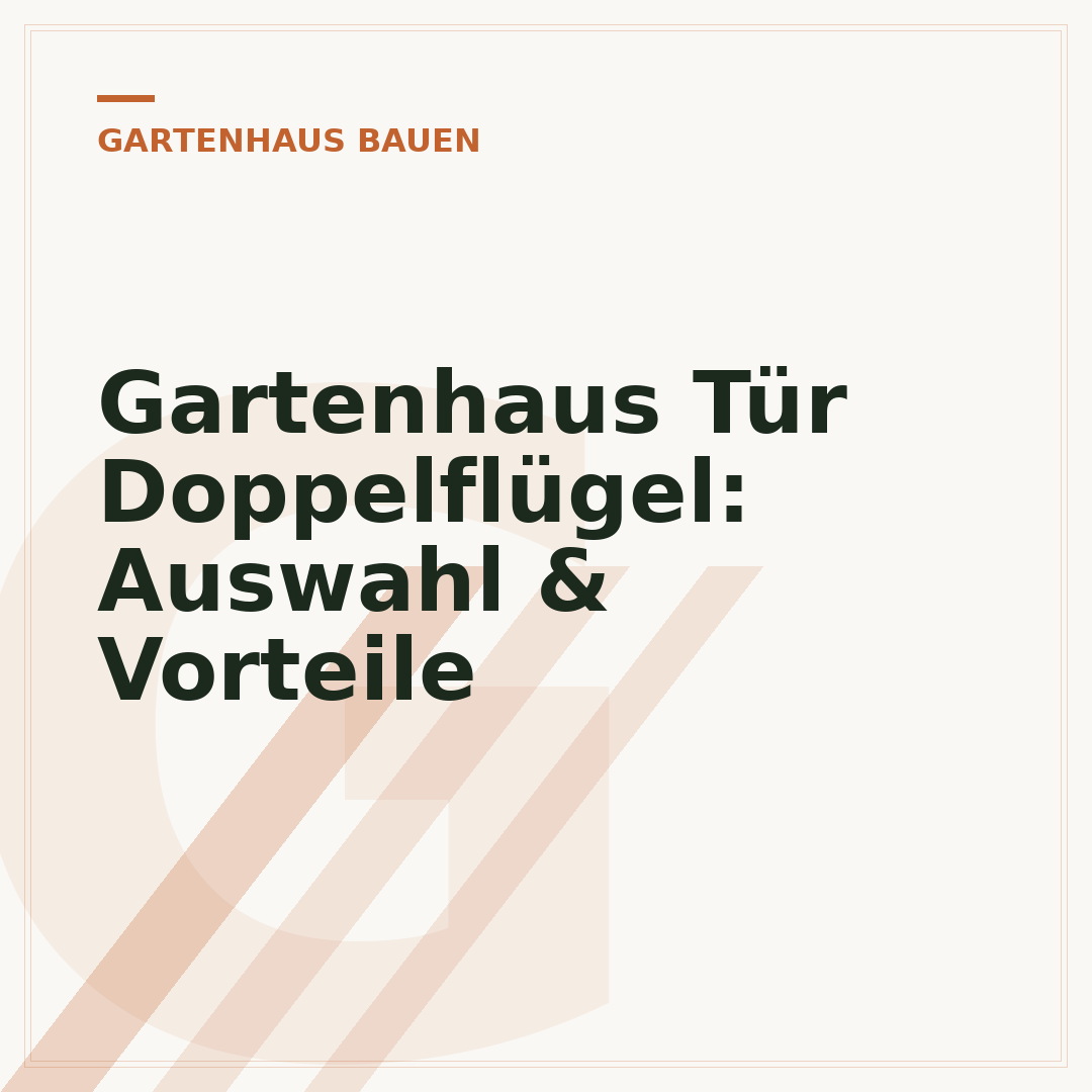 Gartenhaus Tür Doppelflügel: Auswahl & Vorteile