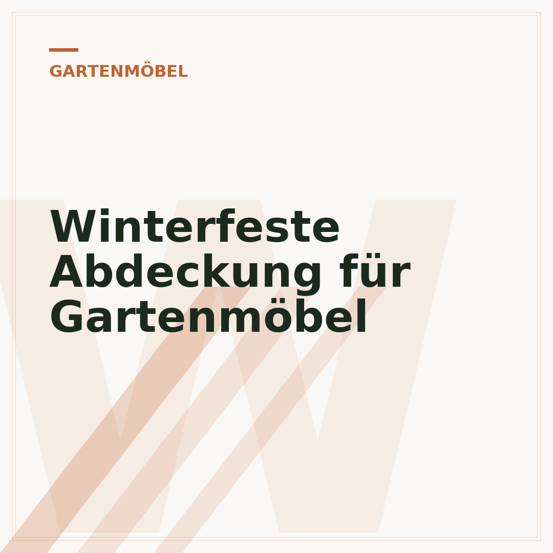Winterfeste Abdeckung für Gartenmöbel