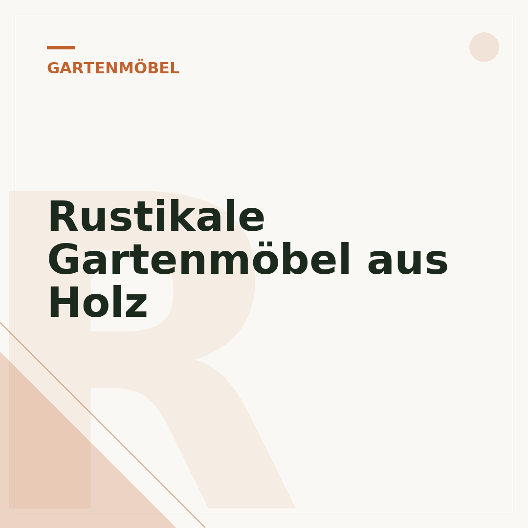 Rustikale Gartenmöbel aus Holz
