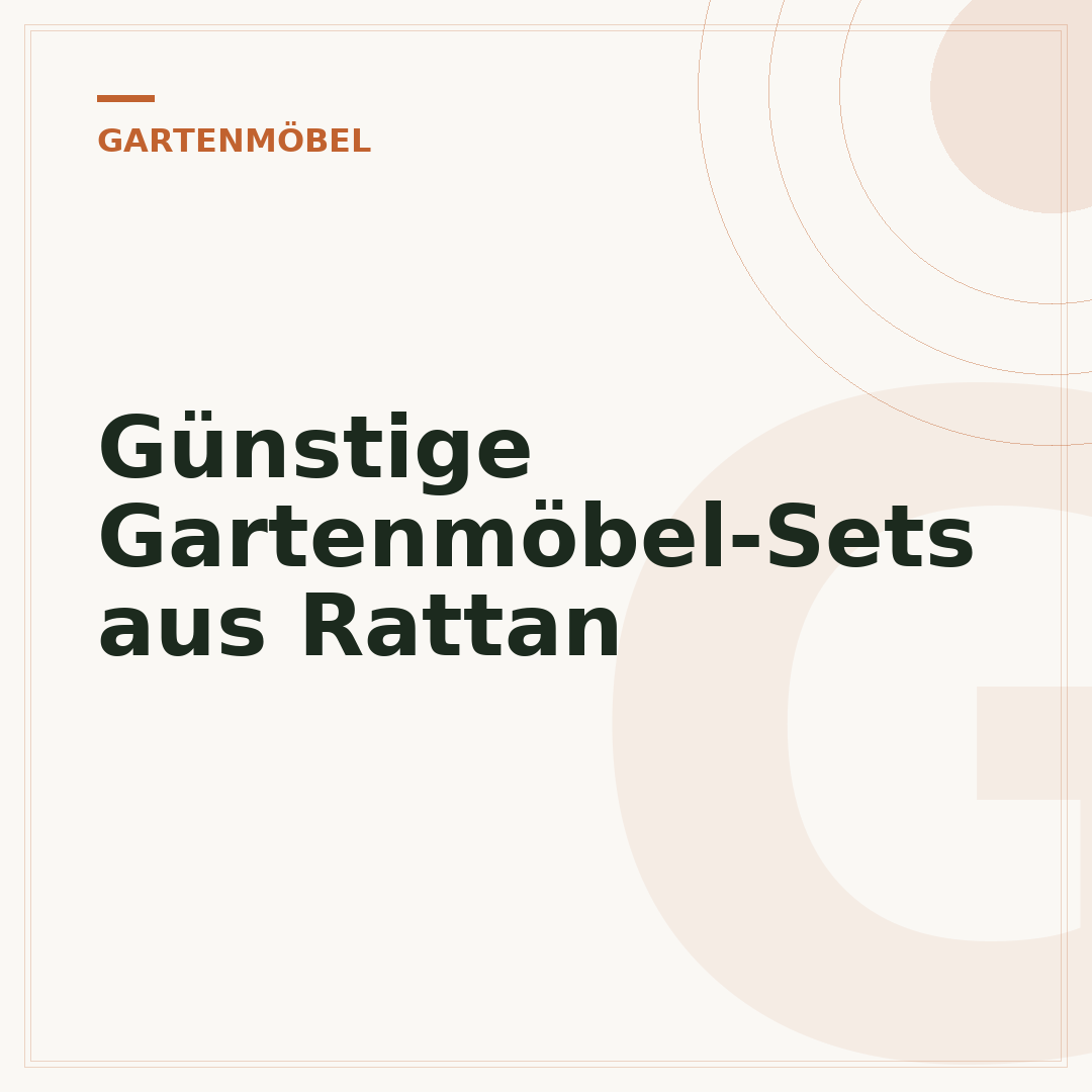 Günstige Gartenmöbel-Sets aus Rattan