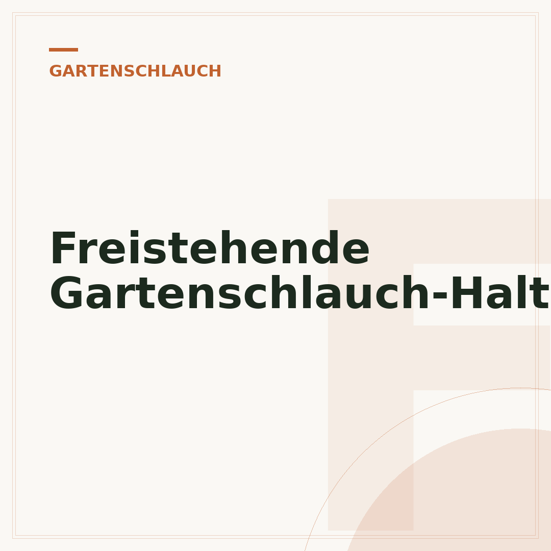 Freistehende Gartenschlauch-Halterung