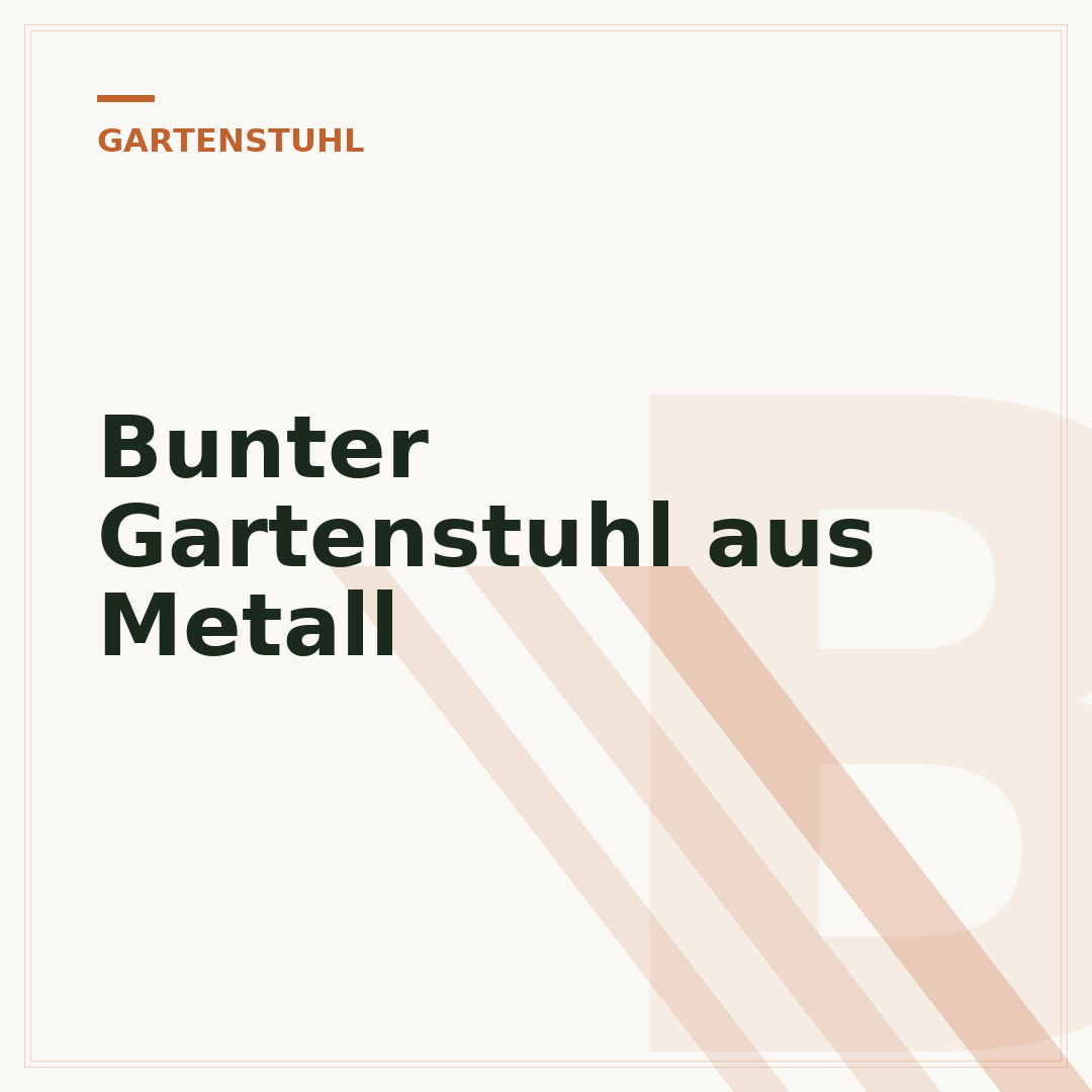 Bunter Gartenstuhl aus Metall