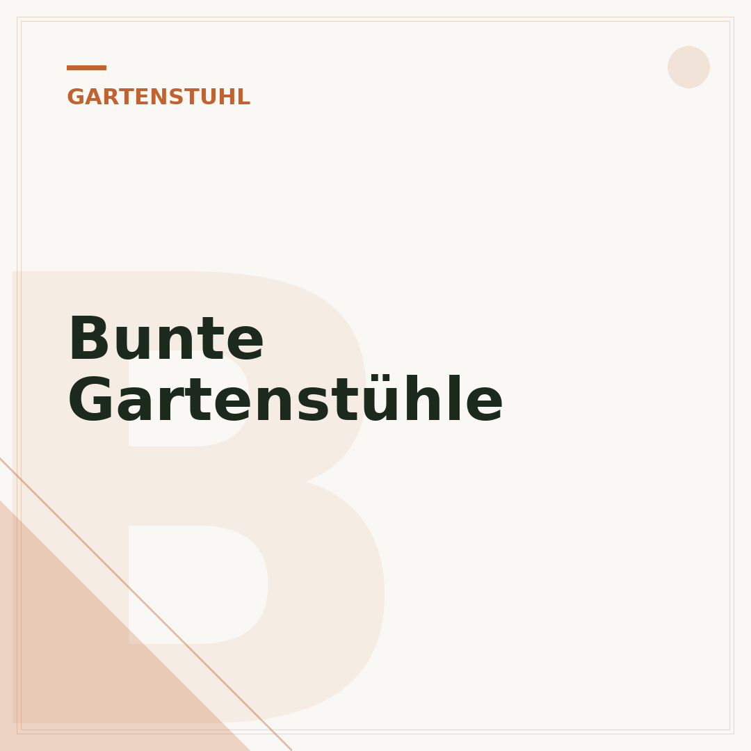 Bunte Gartenstühle