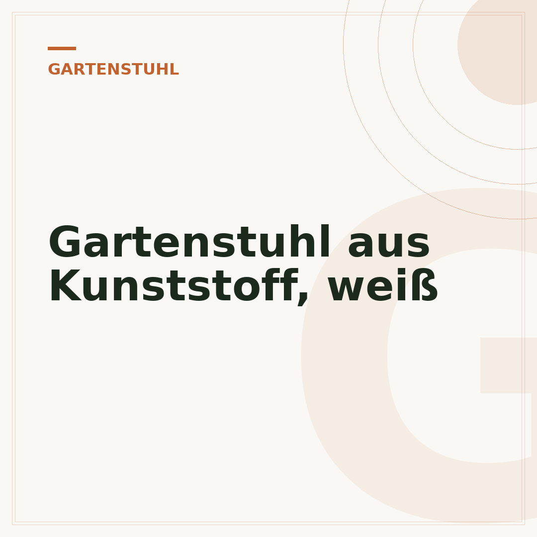 Gartenstuhl aus Kunststoff, weiß