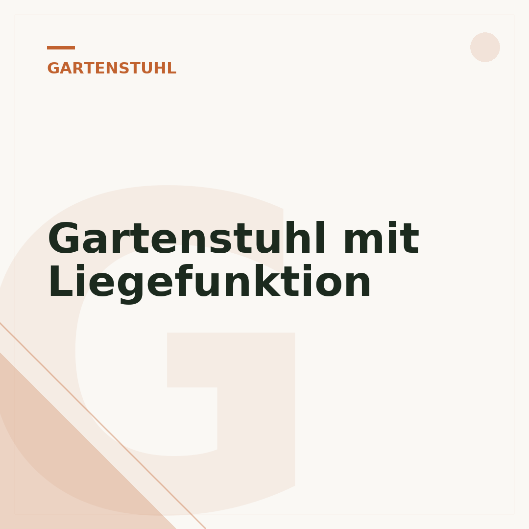 Gartenstuhl mit Liegefunktion