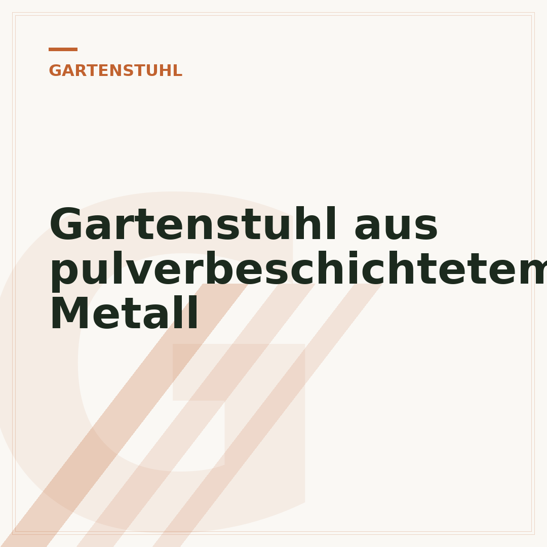 Gartenstuhl aus pulverbeschichtetem Metall