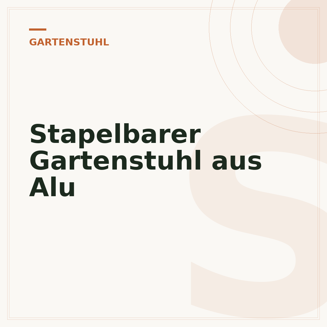 Stapelbarer Gartenstuhl aus Alu