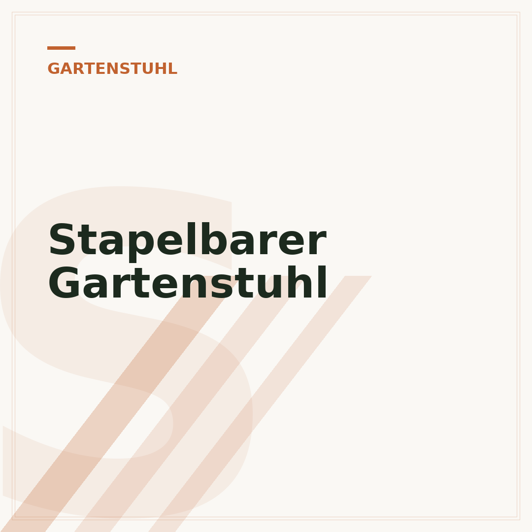 Stapelbarer Gartenstuhl