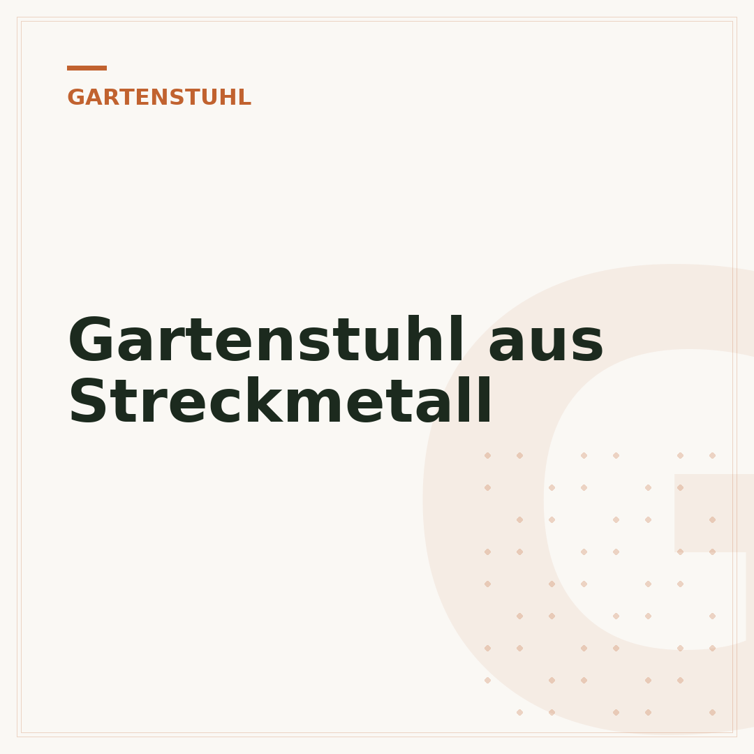 Gartenstuhl aus Streckmetall