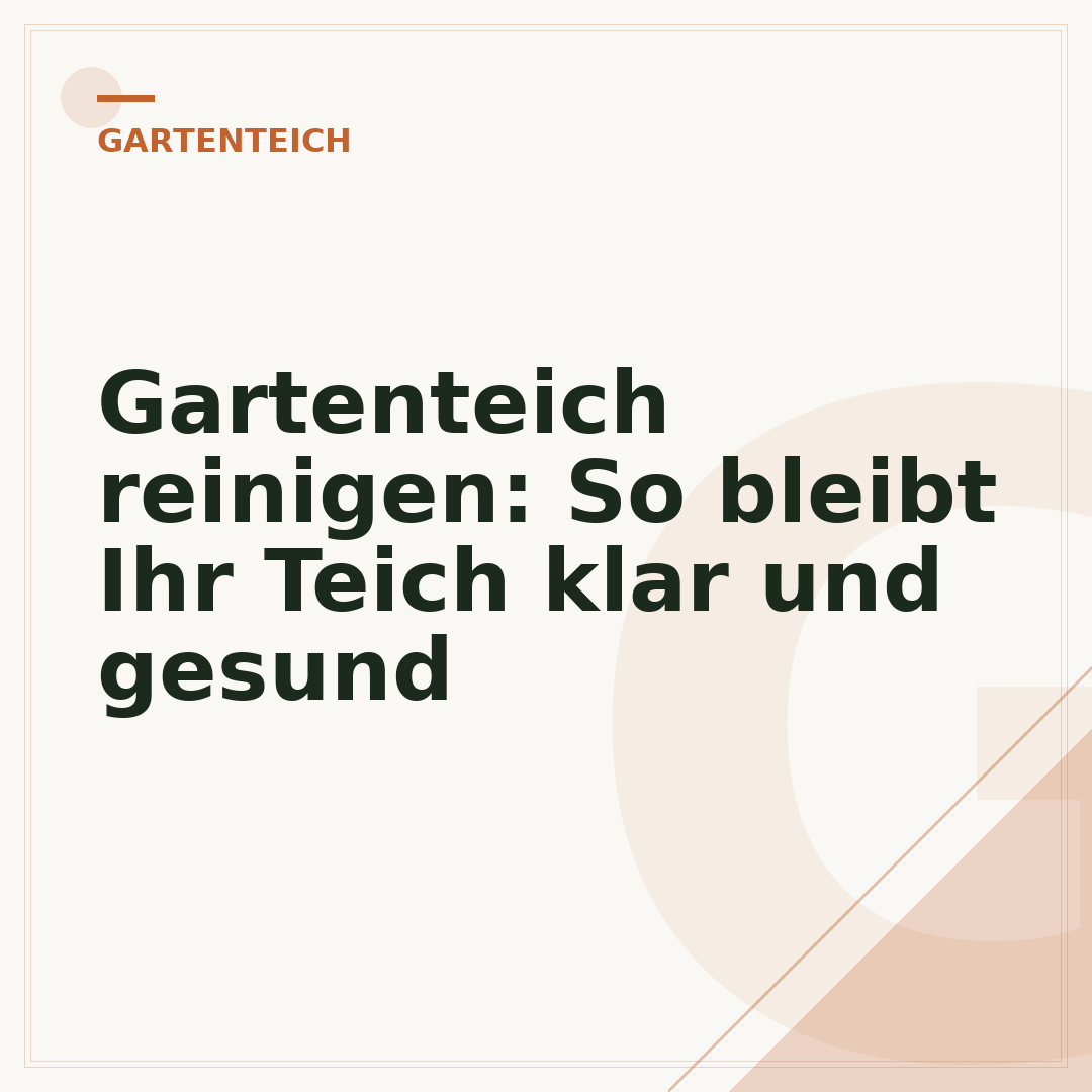 Gartenteich reinigen: So bleibt Ihr Teich klar und gesund