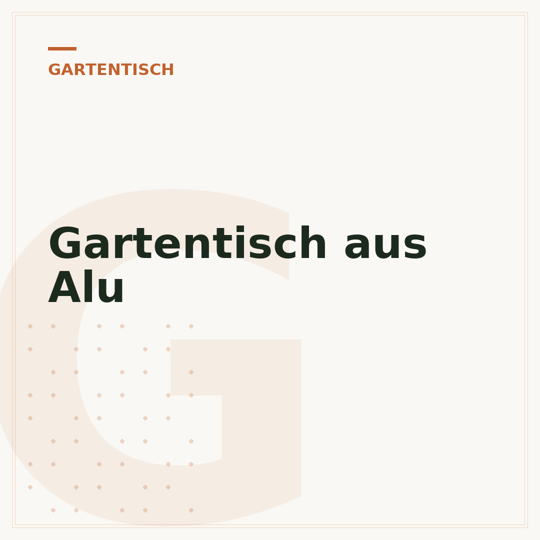Gartentisch aus Alu