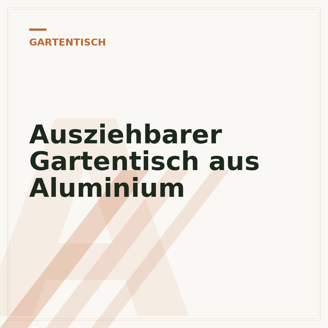 Ausziehbarer Gartentisch aus Aluminium