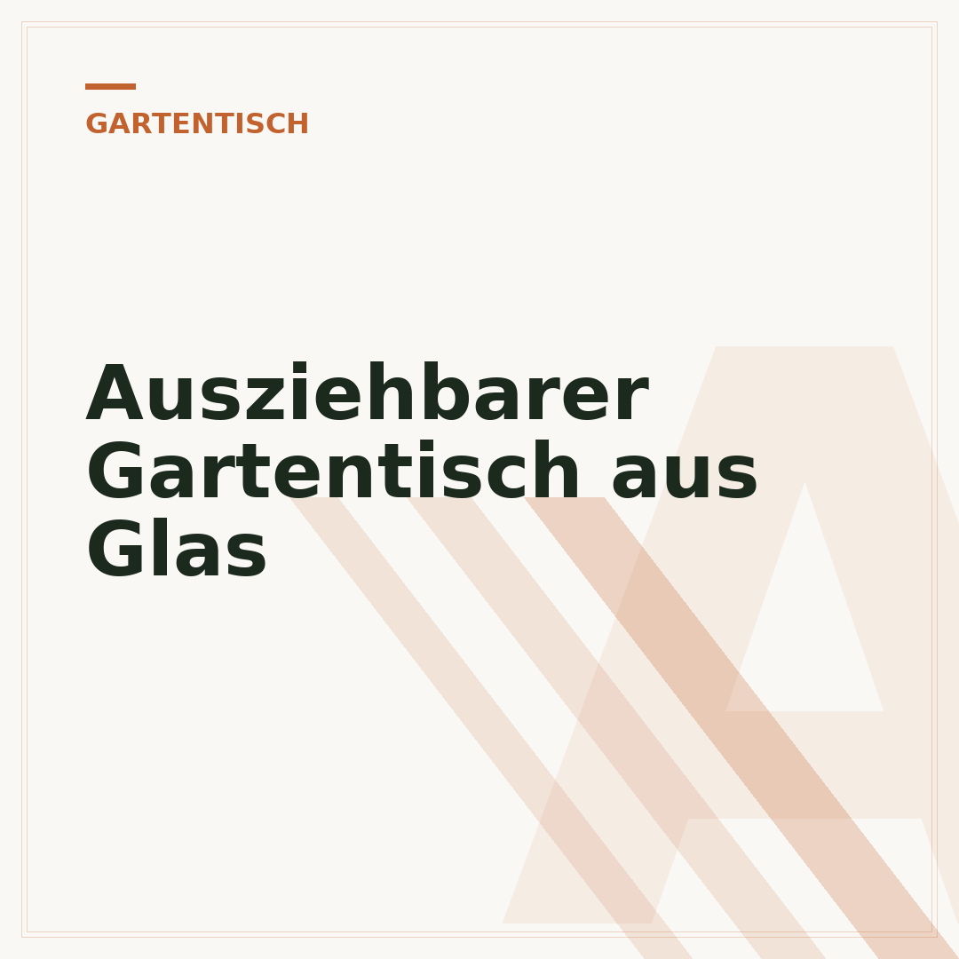 Ausziehbarer Gartentisch aus Glas