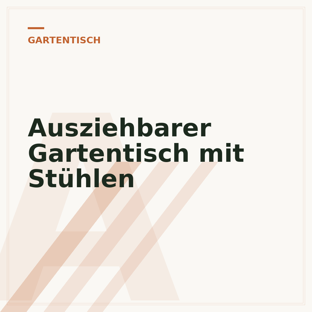 Ausziehbarer Gartentisch mit Stühlen