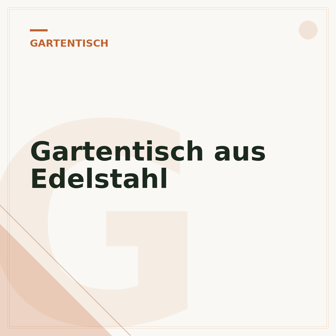 Gartentisch aus Edelstahl