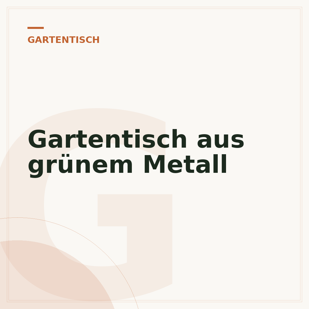 Gartentisch aus grünem Metall