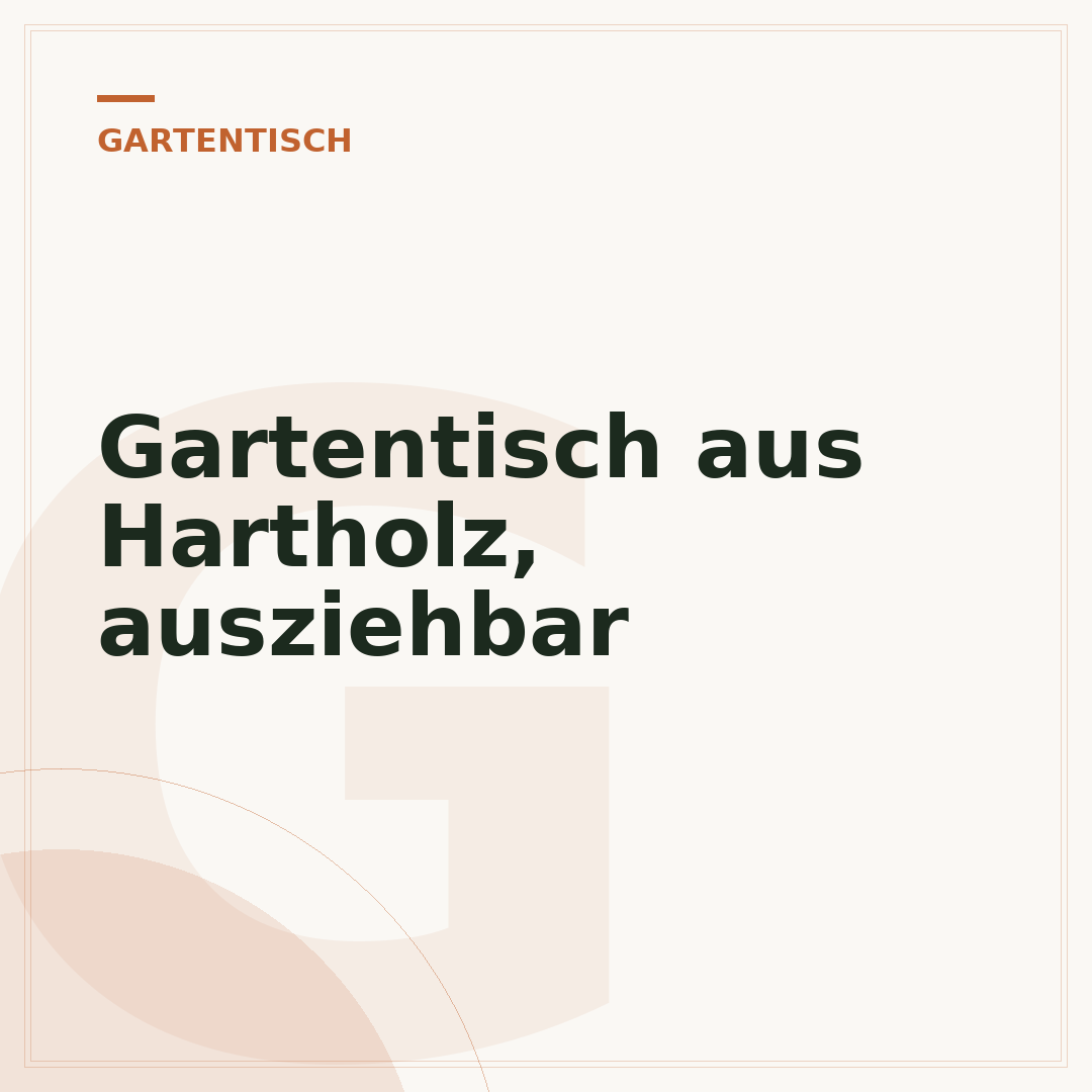 Gartentisch aus Hartholz, ausziehbar