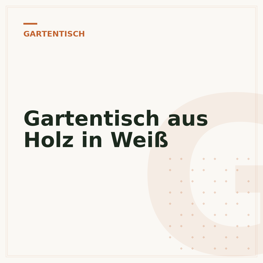 Gartentisch aus Holz in Weiß