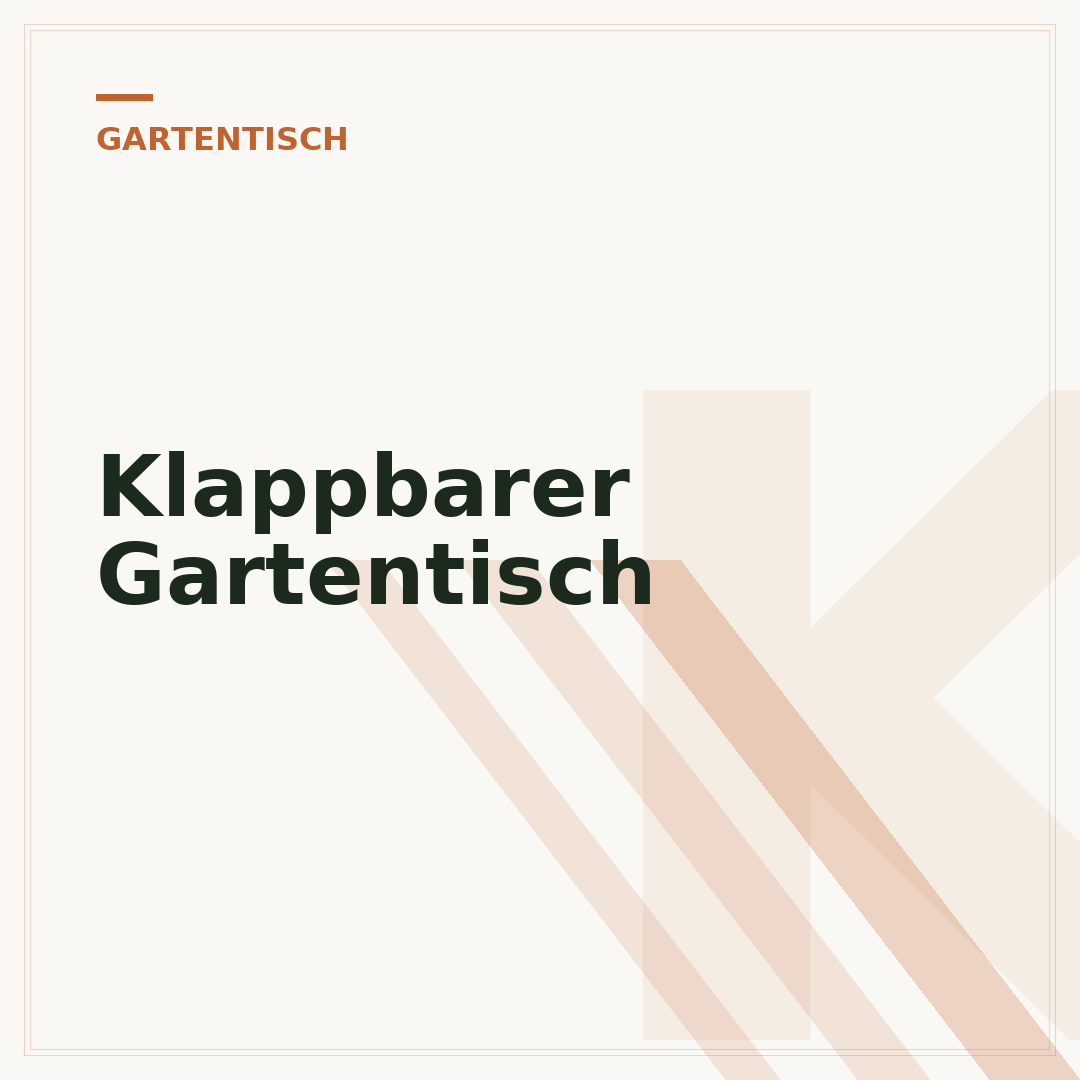 Klappbarer Gartentisch