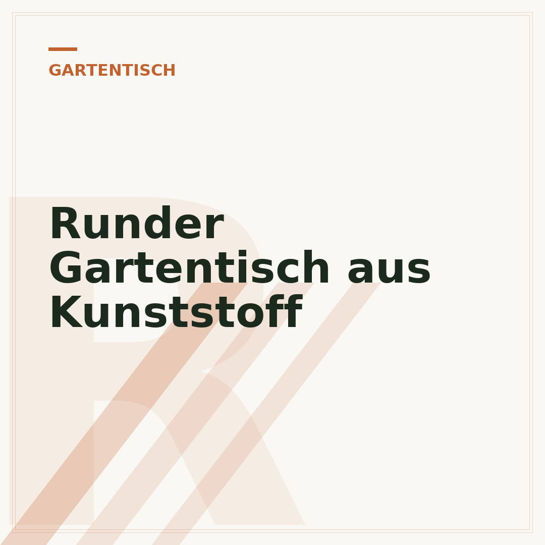 Runder Gartentisch aus Kunststoff