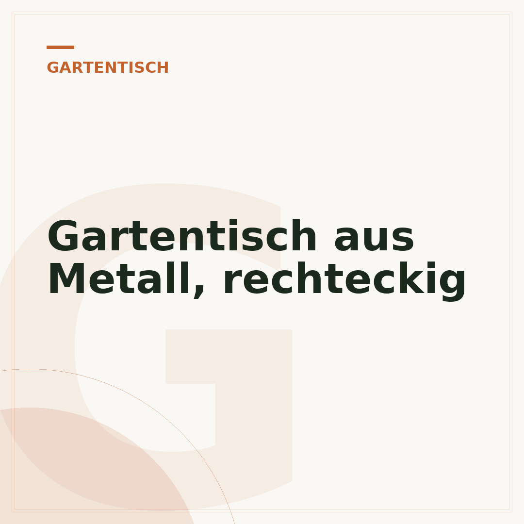 Gartentisch aus Metall, rechteckig