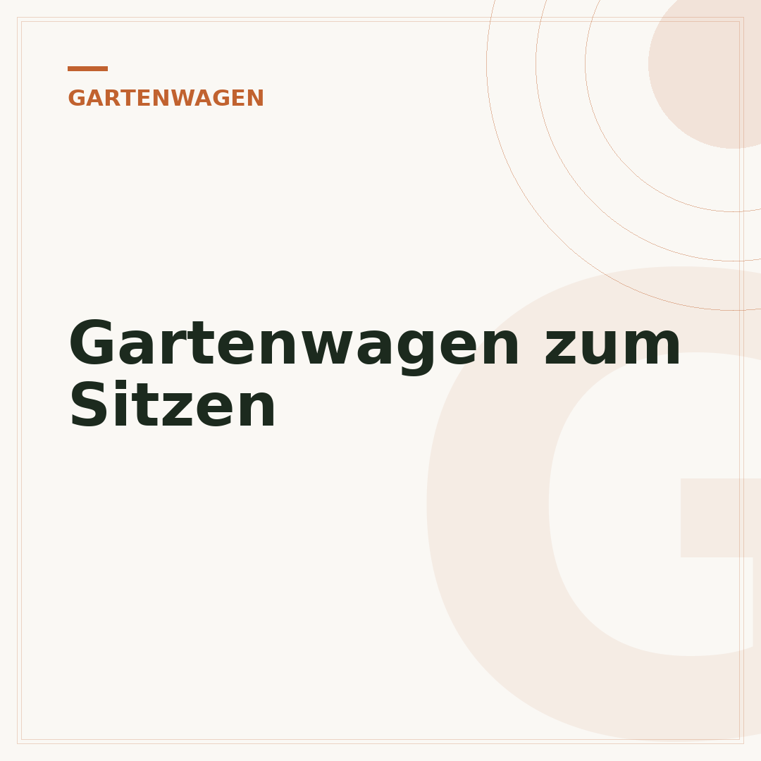 Gartenwagen zum Sitzen