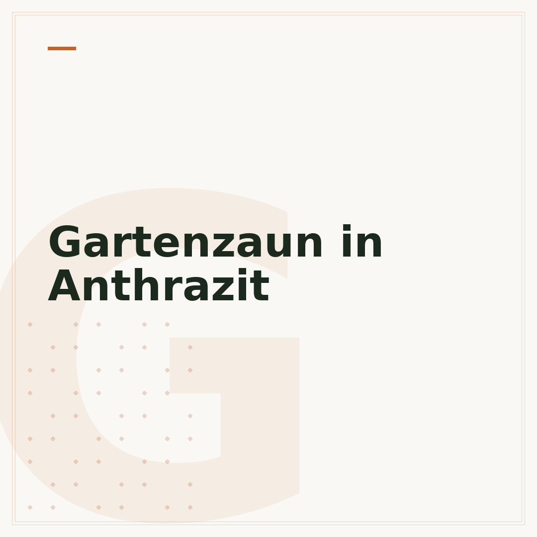 Gartenzaun in Anthrazit