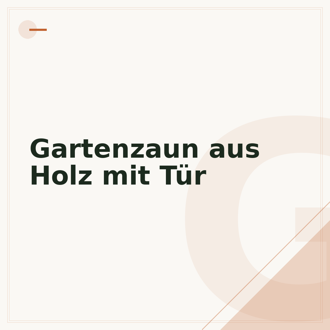 Gartenzaun aus Holz mit Tür