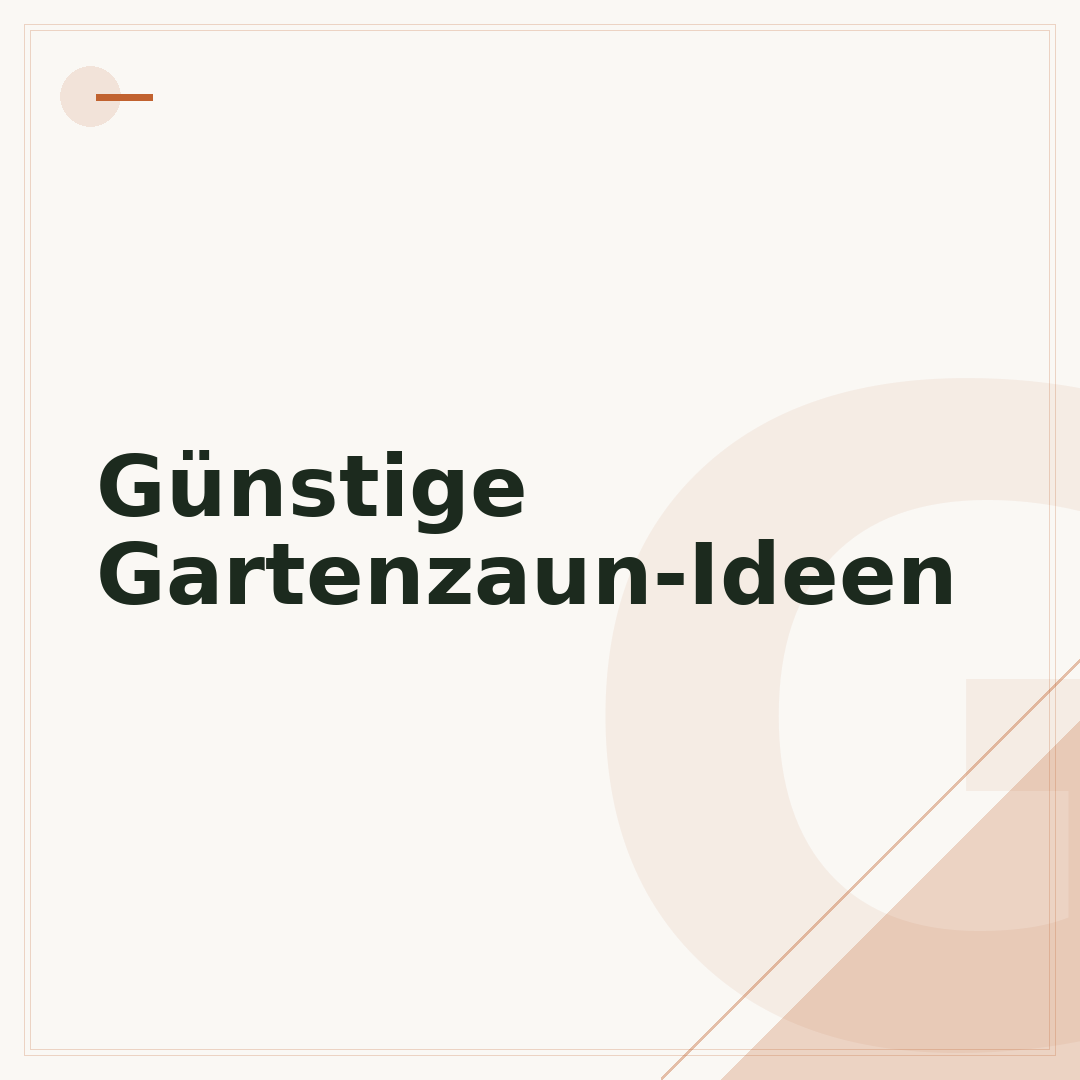 Günstige Gartenzaun-Ideen