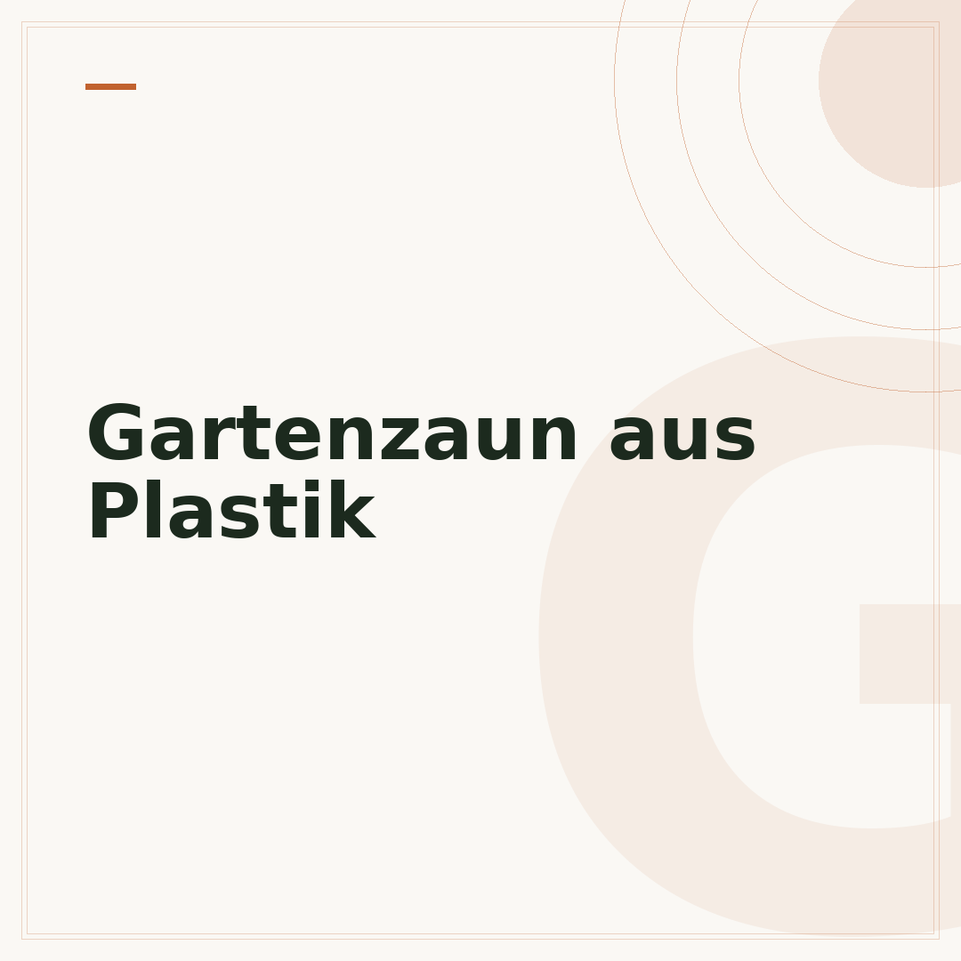 Gartenzaun aus Plastik