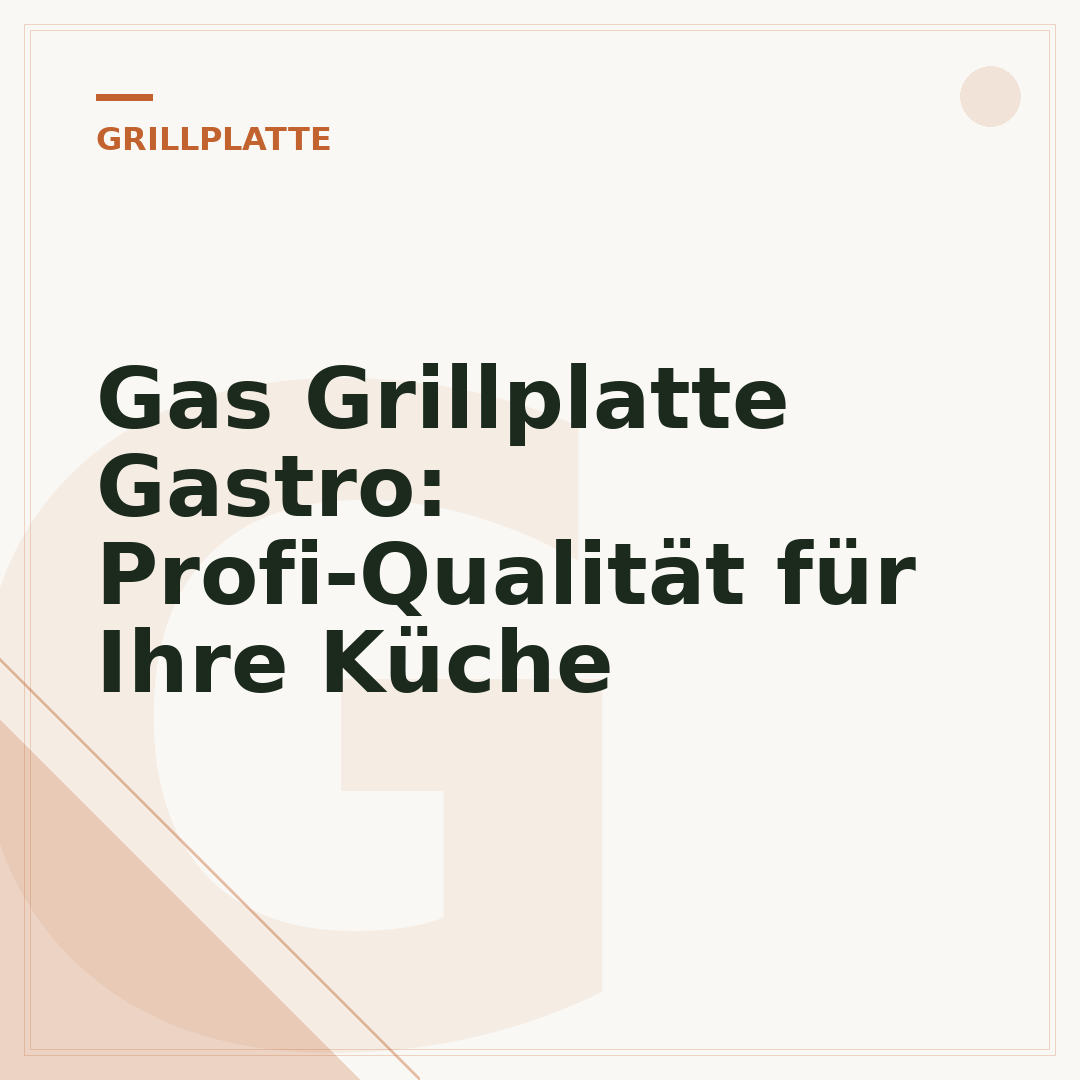 Gas Grillplatte Gastro: Profi-Qualität für Ihre Küche