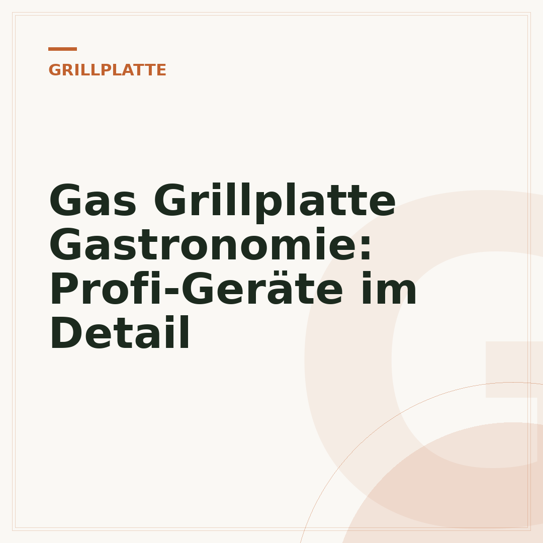 Gas Grillplatte Gastronomie: Profi-Geräte im Detail