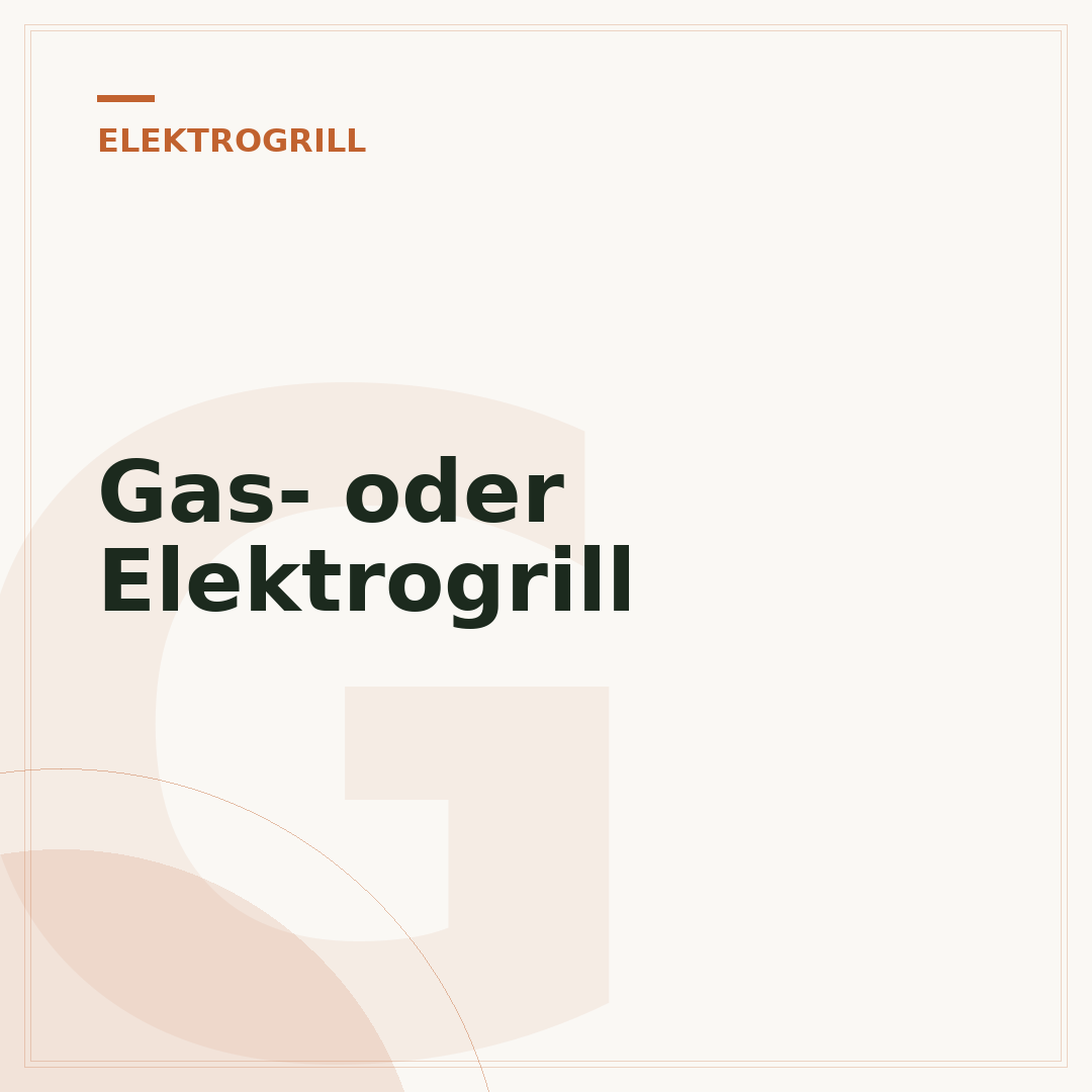 Gas- oder Elektrogrill