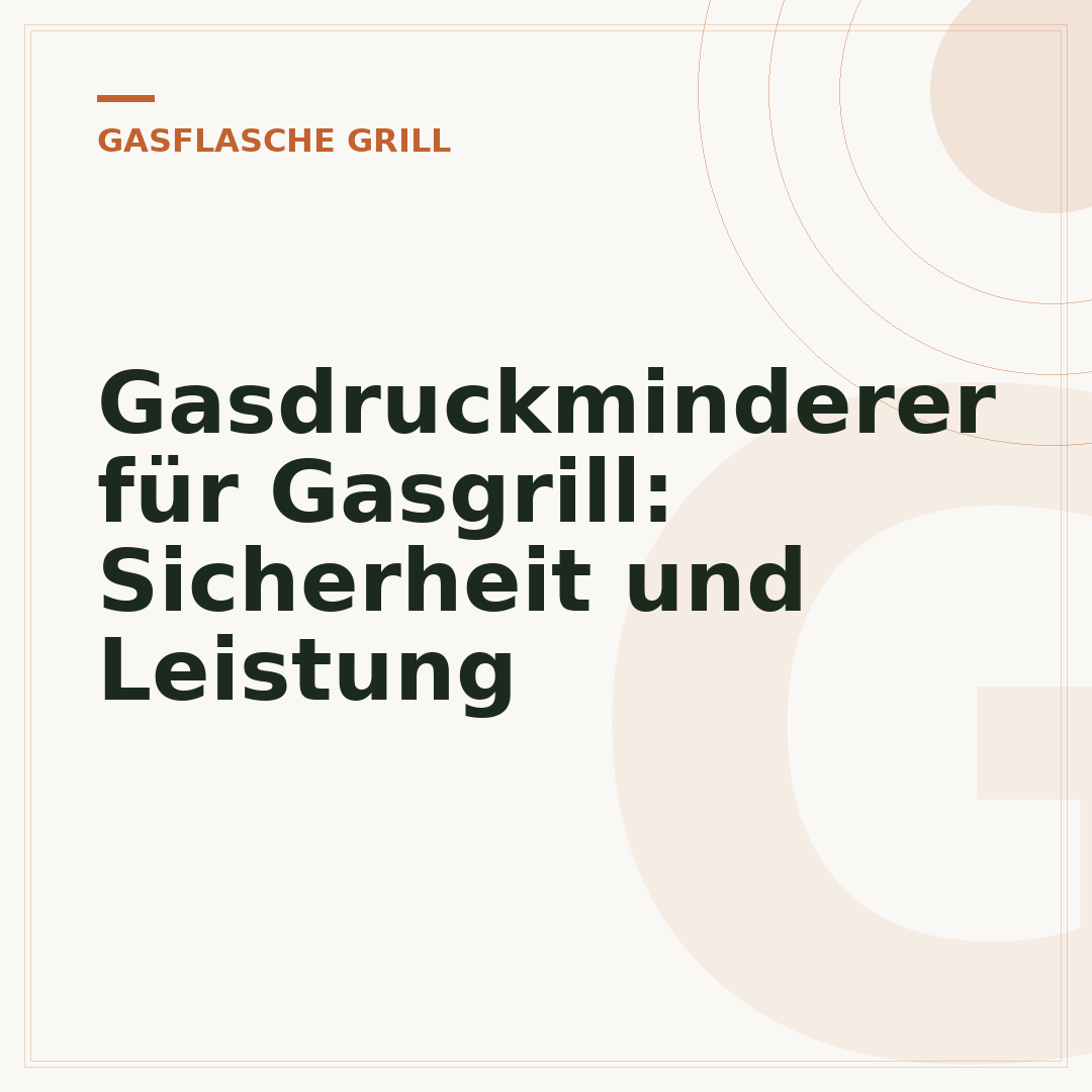 Gasdruckminderer für Gasgrill: Sicherheit und Leistung