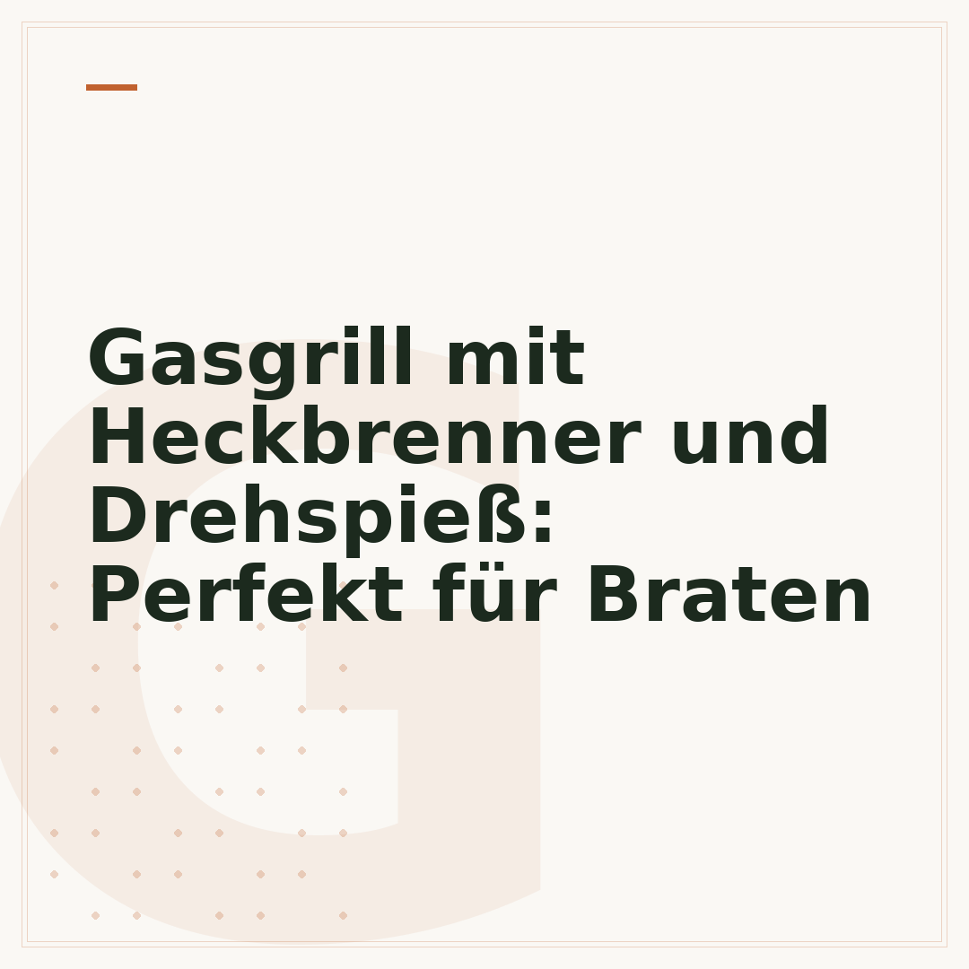 Gasgrill mit Heckbrenner und Drehspieß: Perfekt für Braten