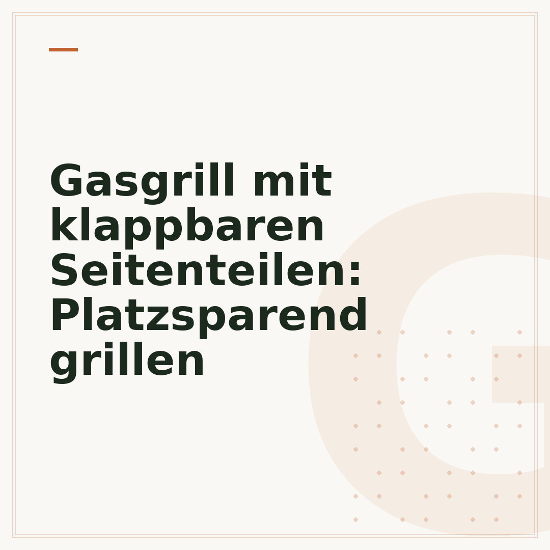 Gasgrill mit klappbaren Seitenteilen: Platzsparend grillen
