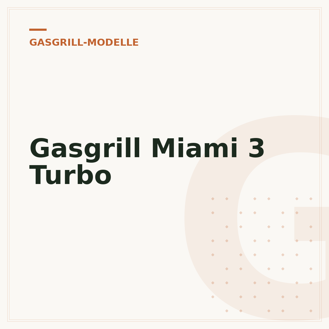 Gasgrill Miami 3 Turbo