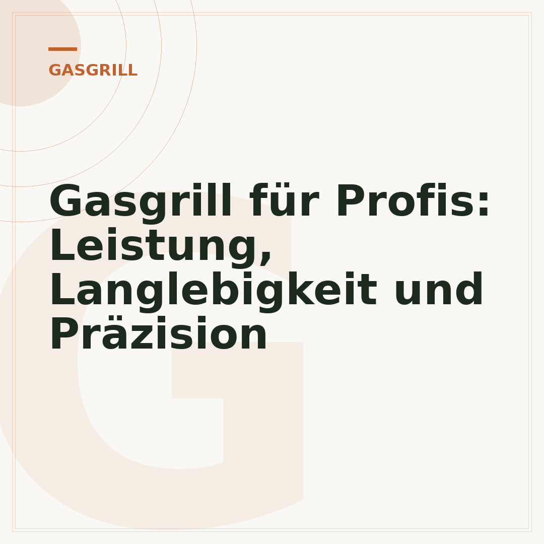 Gasgrill für Profis: Leistung, Langlebigkeit und Präzision