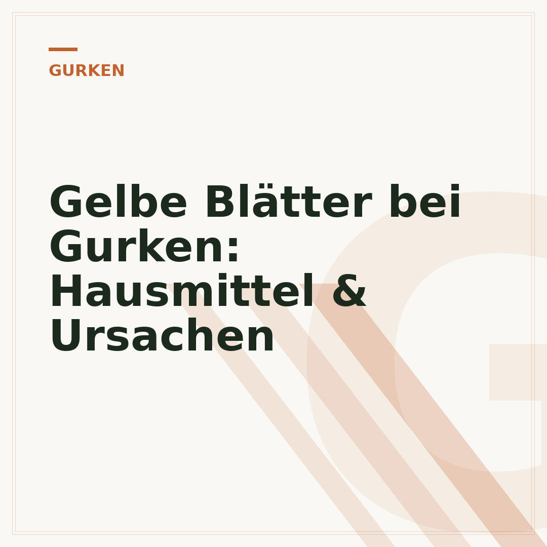 Gelbe Blätter bei Gurken: Hausmittel & Ursachen