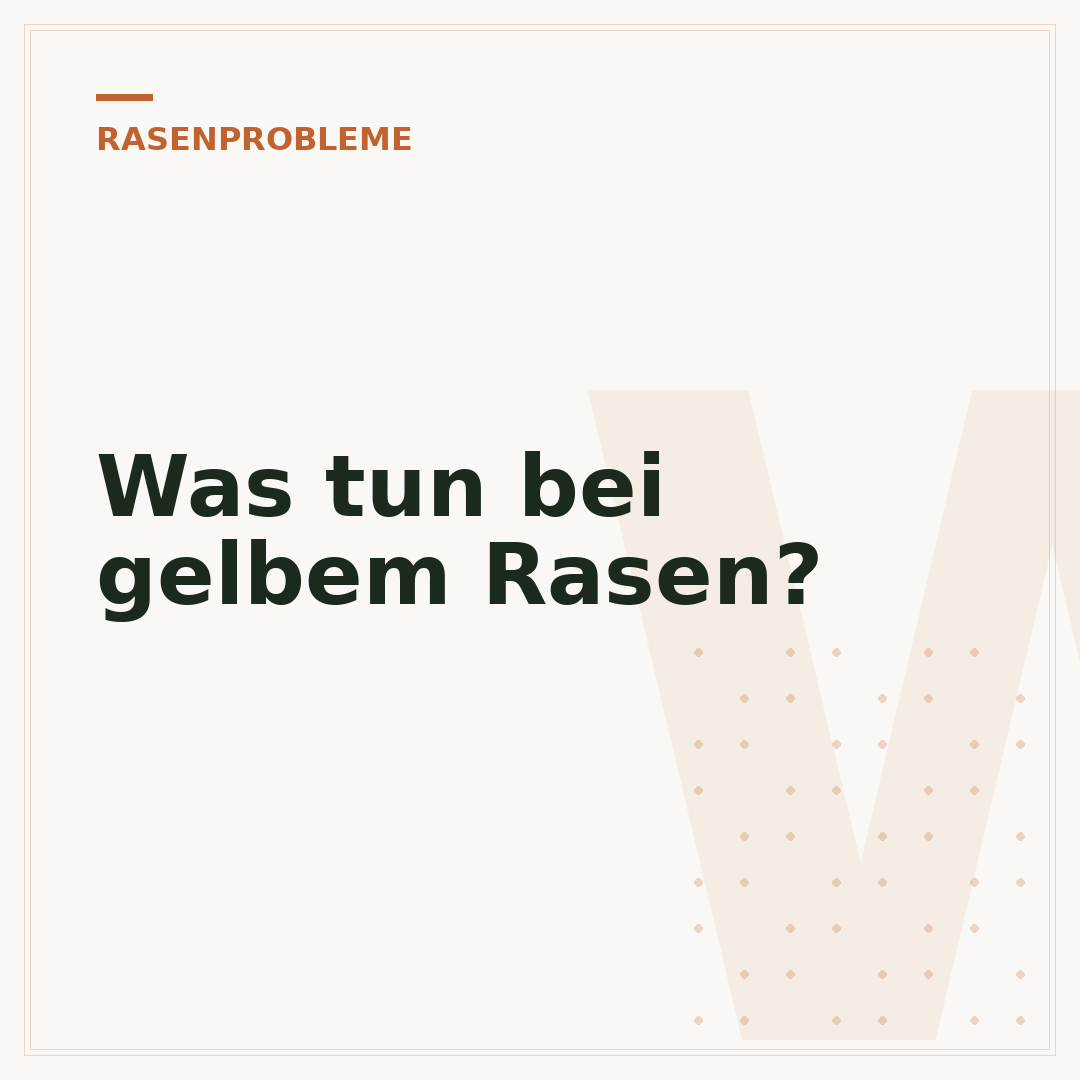 Was tun bei gelbem Rasen?