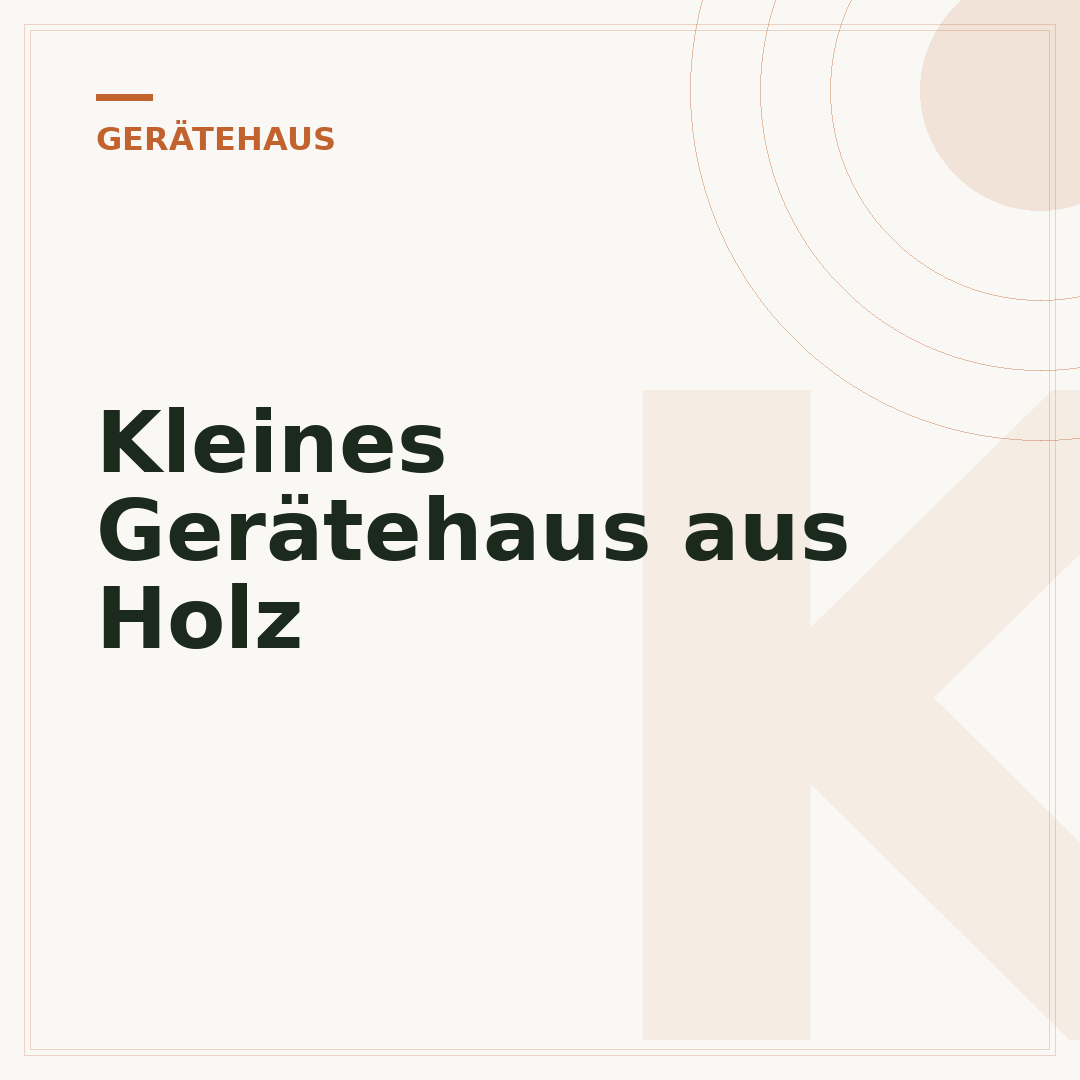 Kleines Gerätehaus aus Holz