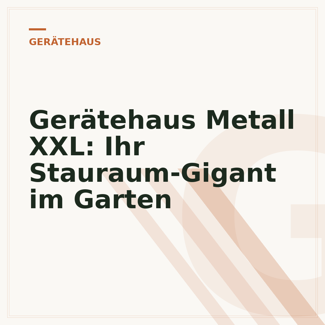 Gerätehaus Metall XXL: Ihr Stauraum-Gigant im Garten