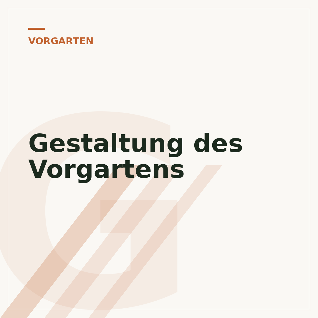 Gestaltung des Vorgartens