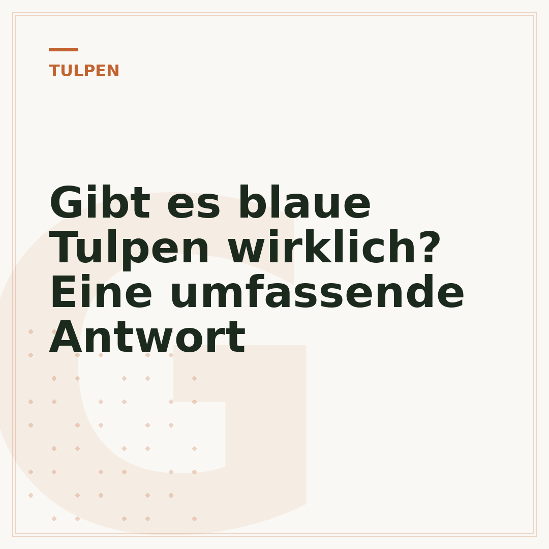 Gibt es blaue Tulpen wirklich? Eine umfassende Antwort