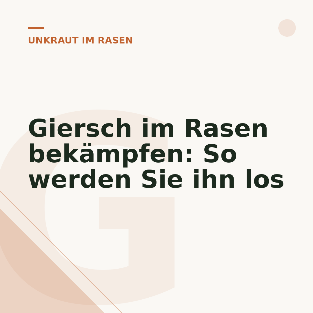 Giersch im Rasen bekämpfen: So werden Sie ihn los