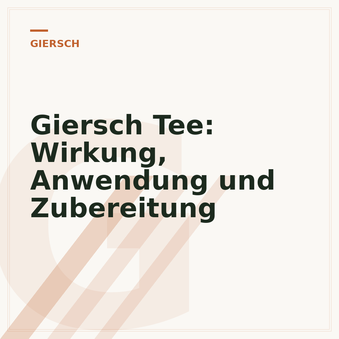 Giersch Tee: Wirkung, Anwendung und Zubereitung