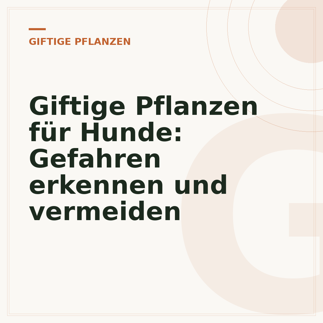 Giftige Pflanzen für Hunde: Gefahren erkennen und vermeiden