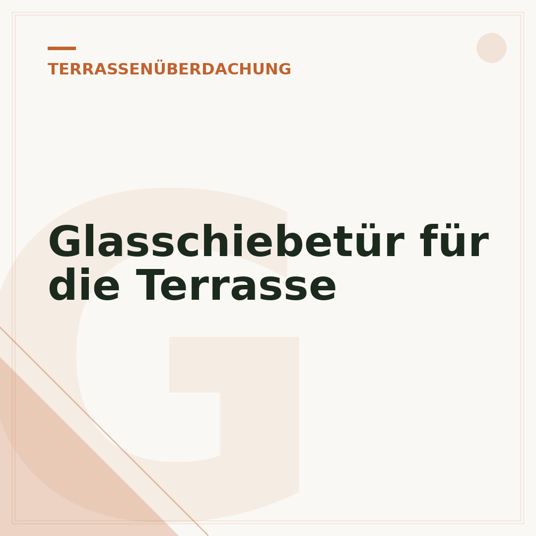 Glasschiebetür für die Terrasse